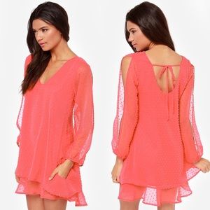 Lucy Love Talullah Coral Pink Shift Dress